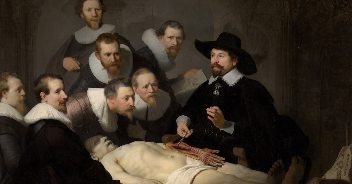 Rembrandt - The Anatomy Lesson of Dr Nicolaes Tulp (Public Domain)