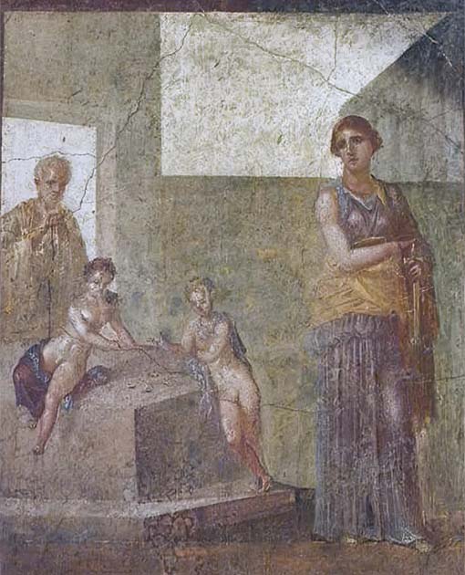 Medea contemplating killing her children. House of Dioscuri Pompeii Naples Archaeological Museum (Public Domain)