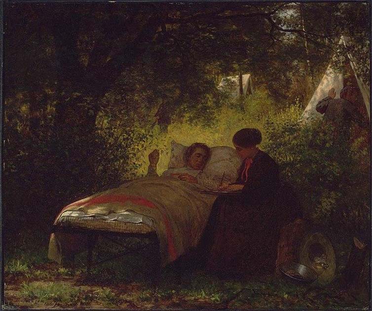 Field Hospital Writing a Will by Eastman Johnson (1867) (Public Domain)