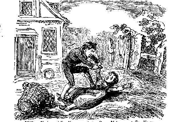 18th century illustration of William York (aged 10) murdering Susan Matthew (aged 5) on 13 May 1748, from The Newgate Calendar (Public Domain)