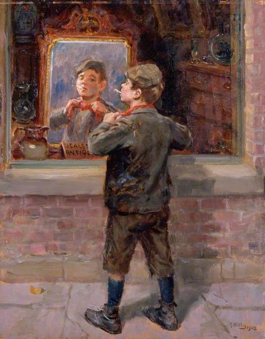 The Old Curiosity Shop by Ralph Hedley (1909) (Public Domain)